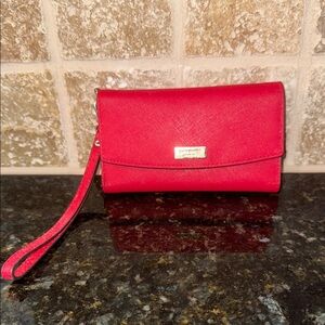 Kate Spade Vibrant Red Wristlet Clutch